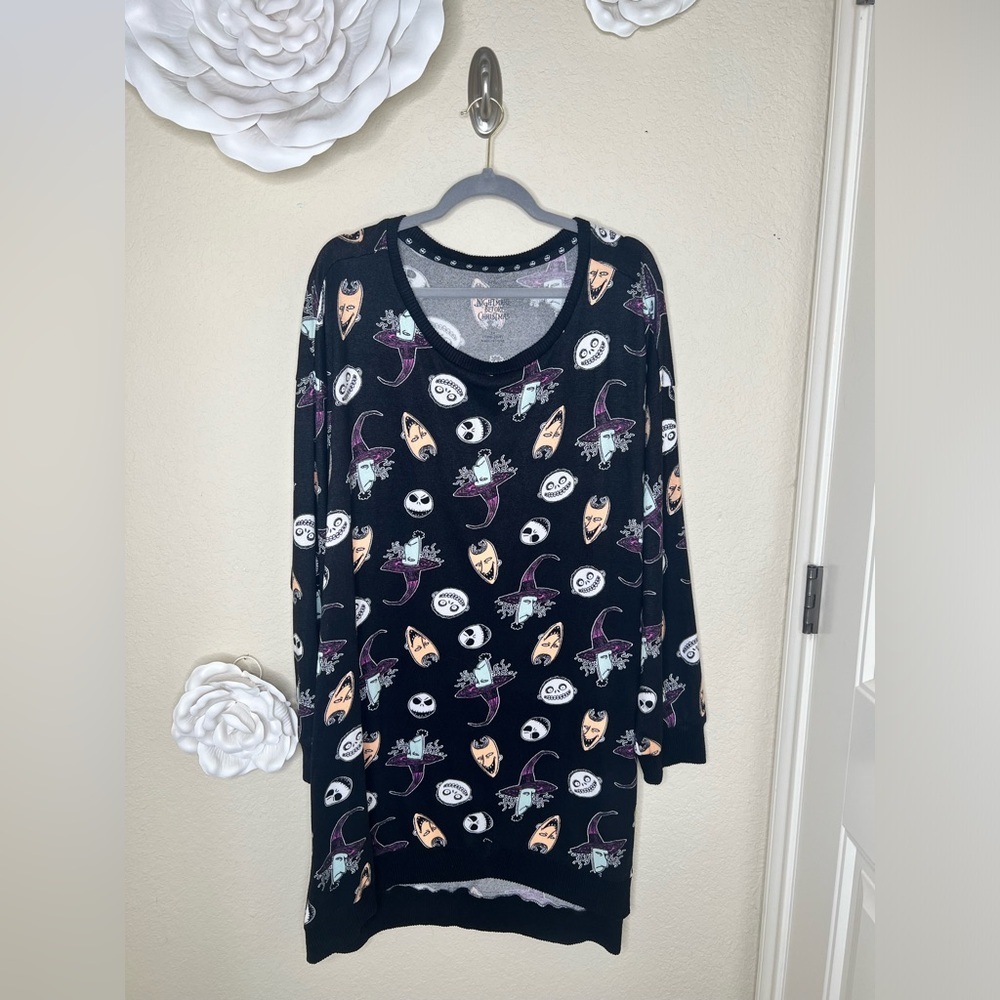 NTM: Disney Tim Burton Nightmare Before Christmas Cozy Jack Sleep Shirt Sz 2X